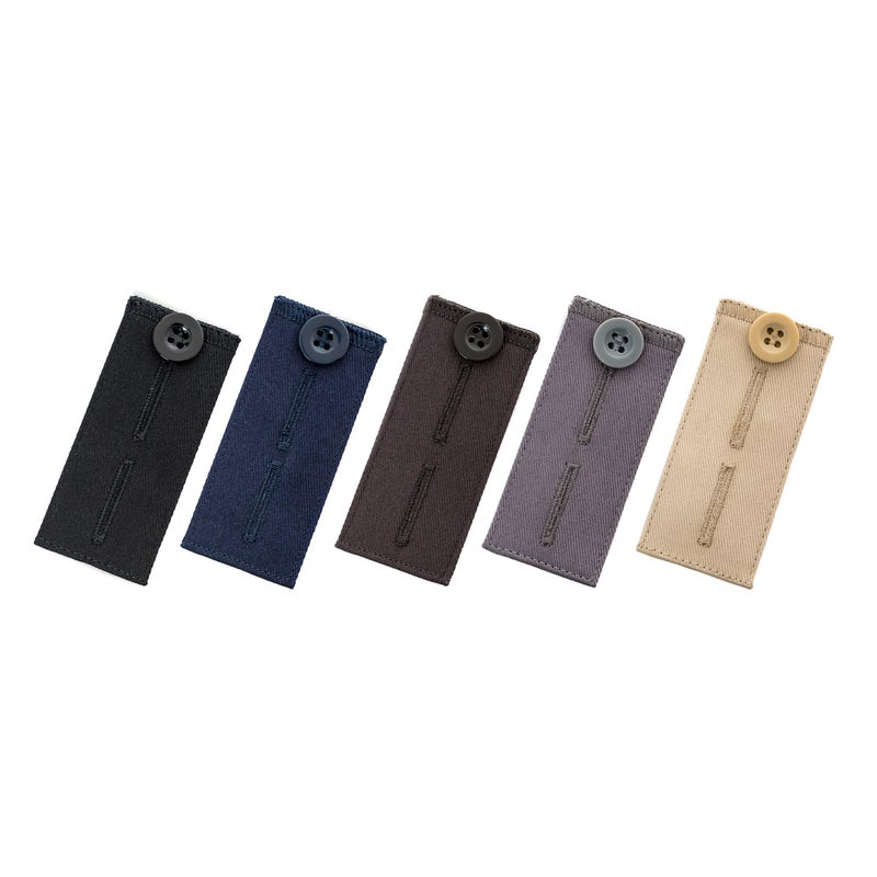 Johnson Smith Johnson & Smith Button Pants Extenders Pack of 5 Colors | Cotton Material | Adjustable Waist Extender for Pants - Image 1